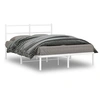 Image de Bedframe met hoofdbord metaal wit 135x190 cm355413