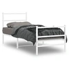 Image de Bedframe met hoofd- en voeteneinde metaal wit 80x200 cm355423