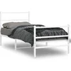 Image de Bedframe met hoofd- en voeteneinde metaal wit 90x190 cm355424