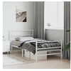 Image de Bedframe met hoofd- en voeteneinde metaal wit 107x203 cm355428