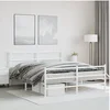 Image de Bedframe met hoofd- en voeteneinde metaal wit 150x200 cm355434