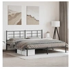 Image de Bedframe met hoofdbord metaal zwart 193x203 cm355567
