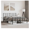 Image de Bedframe met hoofd- en voeteneinde metaal zwart 150x200 cm355581