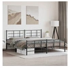 Image de Bedframe met hoofd- en voeteneinde metaal zwart 193x203 cm355585