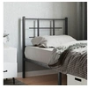 Image de Tête de Lit, Accessoire de Lit avec Pieds, Tête de Cadre de Lit, Meuble de Chambre à Coucher Maison Intérieur, Métal 355587