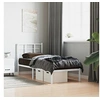 Image de Bedframe met hoofdbord zonder matras metaal wit 75x190 cm355600