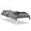 Image de Cadre de lit - - 80x200 cm - Métal blanc - Design classique - Espace de rangement
