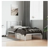 Image de Bedframe met hoofdbord metaal wit 90x200 cm355603