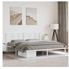Image de Bedframe met hoofdbord metaal wit 183x213 cm355615