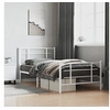 Image de Bedframe met hoofd- en voeteneinde metaal wit 107x203 cm355624