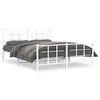 Image de Bedframe met hoofd- en voeteneinde metaal wit 150x200 cm355630