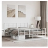 Image de Bedframe met hoofd- en voeteneinde metaal wit 183x213 cm355633