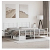 Image de Bedframe met hoofd- en voeteneinde metaal wit 193x203 cm355634