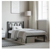 Image de Cadre de Lit Métal avec Tête de Lit, Lit Simple avec Sommier à Lattes, Lit Adulte avec Pied, Meuble de Chambre, 374233