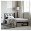 Image de Cadre de Lit Métal avec Tête de Lit, Lit Simple avec Sommier à Lattes, Lit Adulte avec Pied, Meuble de Chambre, 374234