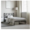 Image de Cadre de Lit Métal avec Tête de Lit, Lit Simple avec Sommier à Lattes, Lit Adulte avec Pied, Meuble de Chambre, 374236
