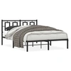 Image de Bedframe met hoofdbord metaal zwart 135x190 cm374240