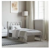 Image de Cadre de Lit Métal avec Tête de Lit, Lit Simple avec Sommier à Lattes, Lit Adulte avec Pied, Meuble de Chambre, 374280