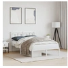 Image de Cadre de Lit Métal avec Tête de Lit, Lit Double avec Sommier à Lattes, Lit Adulte avec Pied, Meuble de Chambre, 374288