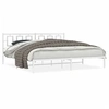 Image de Bedframe met hoofdbord metaal wit 193x203 cm374296