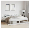 Image de Bedframe met hoofdbord metaal wit 200x200 cm374297