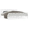 Image de Bedframe met hoofd- en voeteneinde metaal wit 193x203 cm374314