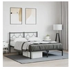 Image de Bedframe met hoofdbord metaal zwart 135x190 cm376225