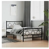 Image de Bedframe met hoofd- en voeteneinde metaal zwart 100x190 cm376238