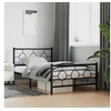 Image de Bedframe met hoofd- en voeteneinde metaal zwart 107x203 cm376240