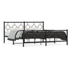 Image de Bedframe met hoofd- en voeteneinde metaal zwart 183x213 cm376249