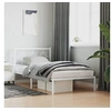 Image de Bedframe met hoofdbord metaal wit 100x190 cm376269