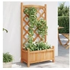 Image de Jardinière avec Treillis, Lit Surélevé, Bac à Fleurs, Pot de Plantes, Boîte à Fleurs Jardin Patio Terrasse, Marron 365485