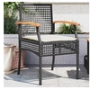 Image de Lot de 2 Chaises de Jardin Coussins, Sièges de Patio, Meubles de Terrasse Arrière-cour Extérieur, Noir Résine Tressée 366247