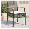 Image de Lot de 4 Chaises de Jardin Coussins, Sièges de Patio, Meubles de Terrasse Arrière-cour Extérieur, Noir Résine Tressée 366251