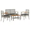 Image de Salon de jardin resine tressee 2 personnes 4 pieces