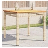 Image de Table de Jardin, Table à Manger, Table de Repas, Meuble de Patio Terrasse Arrière-cour Extérieur, Beige Résine 366275