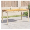 Image de Table de Jardin, Table à Manger, Table de Repas, Meuble de Patio Terrasse Arrière-cour Extérieur, Beige Résine 366278