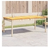 Image de Table de Jardin, Table à Manger, Table de Repas, Meuble de Patio Terrasse Arrière-cour Extérieur, Beige Résine 366281