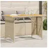 Image de Table de jardin avec dessus en bois noir 110x68x70 cm rotin, meuble de jardin, meuble d'extérieur, table, table à 366357
