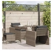 Image de Salon de jardin modulable resine tressee gris 4 pieces x 68 x 68 4 personnes