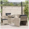 Image de Salon de jardin modulable resine tressee gris 4 pieces x 56 4 personnes