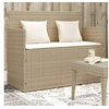 Image de Banc de Jardin avec Coussins, Siège de Patio, Chaise de Terrasse, Meuble de Parc Arrière-cour Balcon Extérieur, Beige 365764