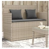 Image de Banc de Jardin avec Coussins, Siège de Patio, Chaise de Terrasse, Meuble de Parc Arrière-cour Balcon Extérieur, Gris 365766