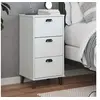 Image de Table de Chevet, Armoire de Nuit avec Tiroirs, Table de Téléphone, Meuble de Rangement Chambre, Industriel, Blanc 374917