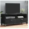 Image de Meuble TV, Armoire de Télévision avec Tiroirs, Meuble Télé avec Rangement Salon Salle de Séjour, Industriel, Noir 374930