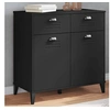 Image de Buffet VIKEN noir 80x40x80 cm bois d ingénierie