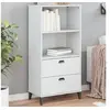 Image de Bibliothèque VIKEN blanc 60x35x123 cm bois d ingénierie