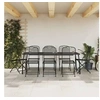 Image de Ensemble à manger de jardin 9 pcs anthracite métal maille 3211816