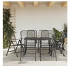 Image de Ensemble à manger de jardin 7 pcs anthracite métal maille 3211821