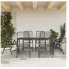 Image de Ensemble à manger de jardin 7 pcs anthracite métal maille 3211822